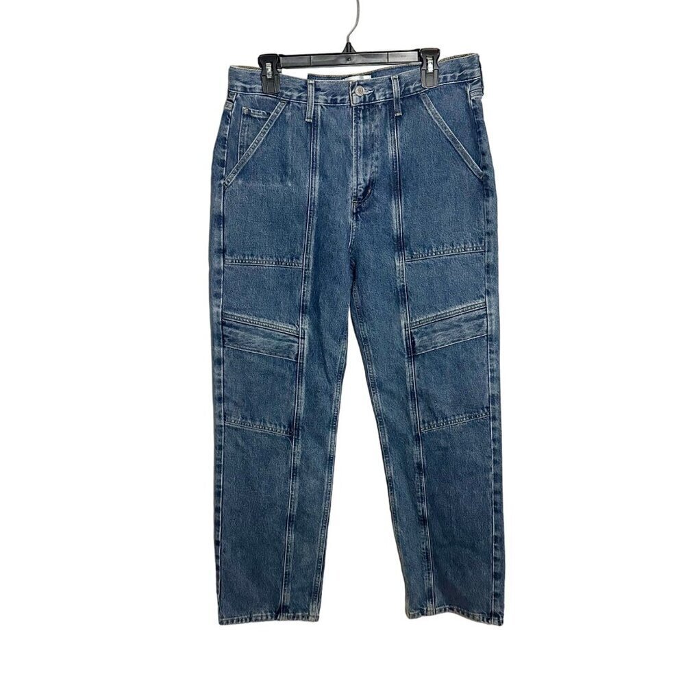 AGOLDE Cooper Cargo Jean in Regulation High Rise Straight Leg Blue Size 29 NEW - Picture 2 of 10